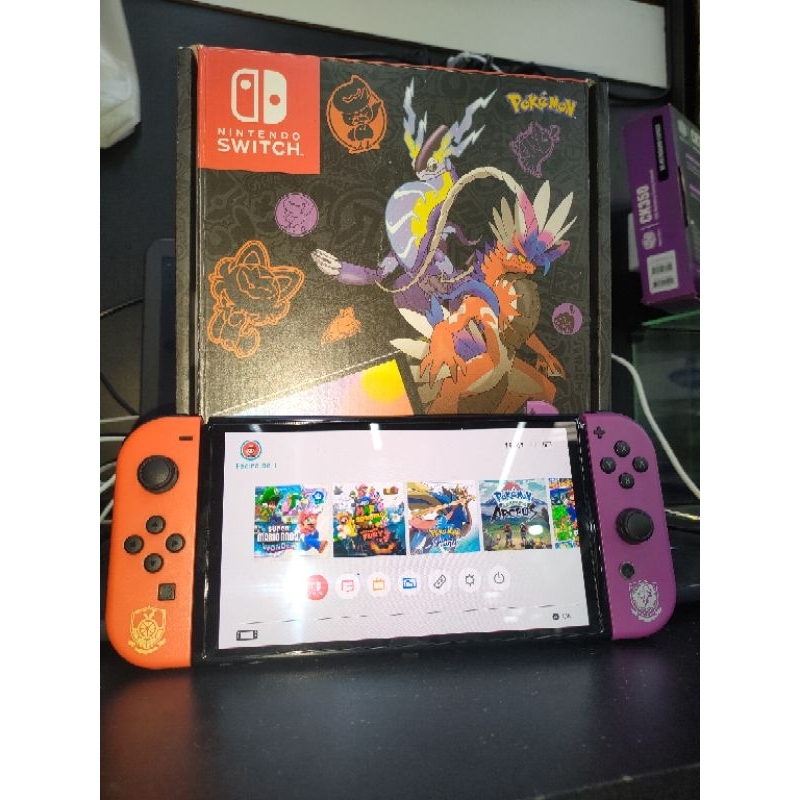 Console Nintendo Switch Versão Especial Pokémon Desbloqueado Com