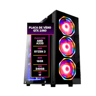 Computador Gamer Bestpc Ryzen 3 16gb Ram Ssd240 Gtx1060 Hd1t