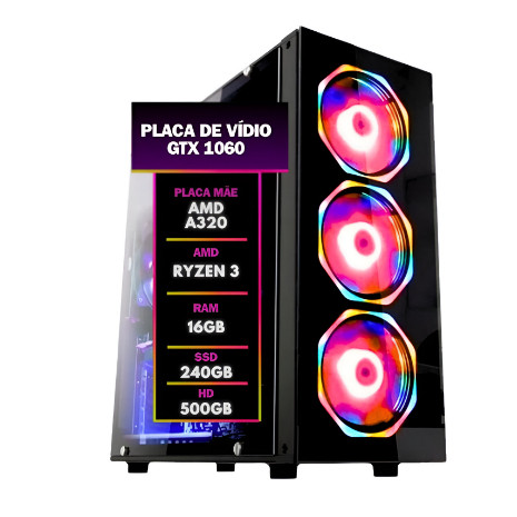 Computador Gamer Bestgamer jogos Intel I5 16gb Ram Ssd480 Gtx1060 Hd500gb