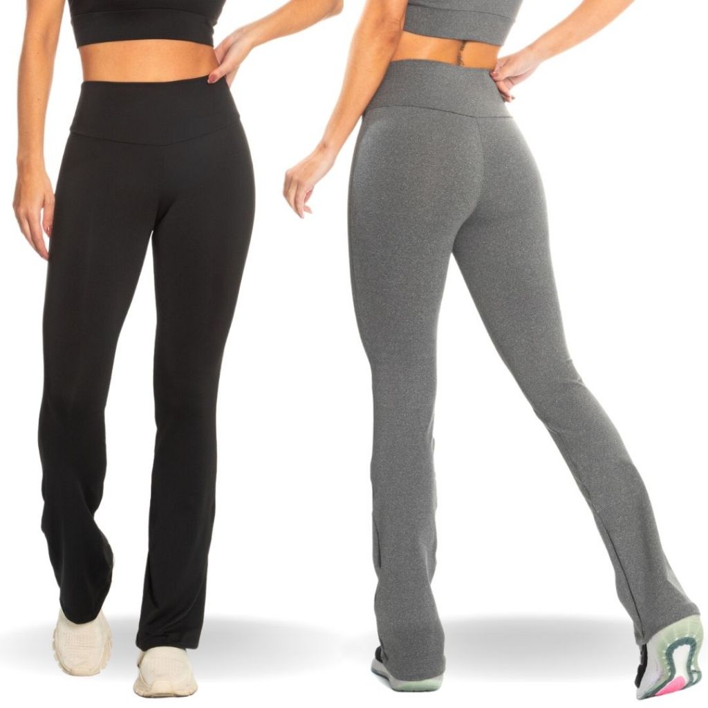 KIT COM 2 CALÇAS LEGGING FLARE BÁSICA 90122-K2