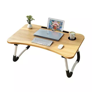 Mesa Dobrável Portátil para Notebook Home Office Cama Refeição 60x39,5cm Em MDF