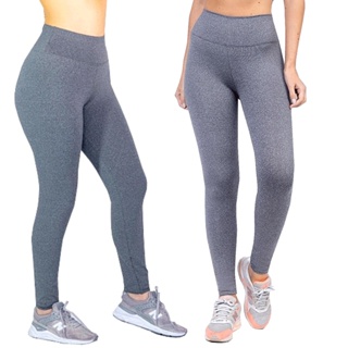 KIT 2 Calça Legging Feminina Fitness Academia Básica Levanta