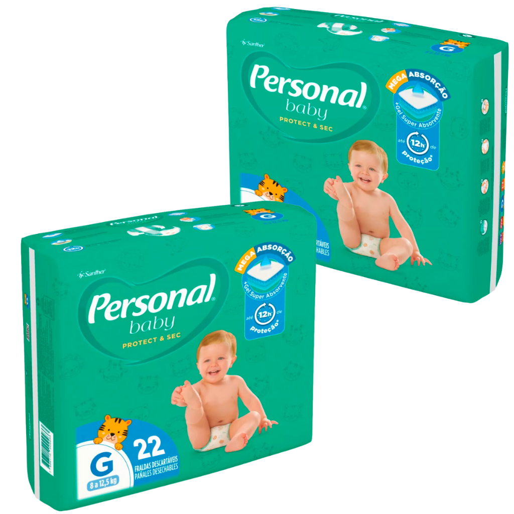 Ofertas de Fralda Personal Soft & Protect G, pacote com 24