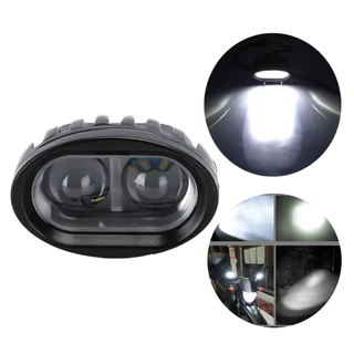 Farol de Milha Oval Projetor 2 Led 20w 6000k Troller Maquina Jeep Carro Caminhão 4x4