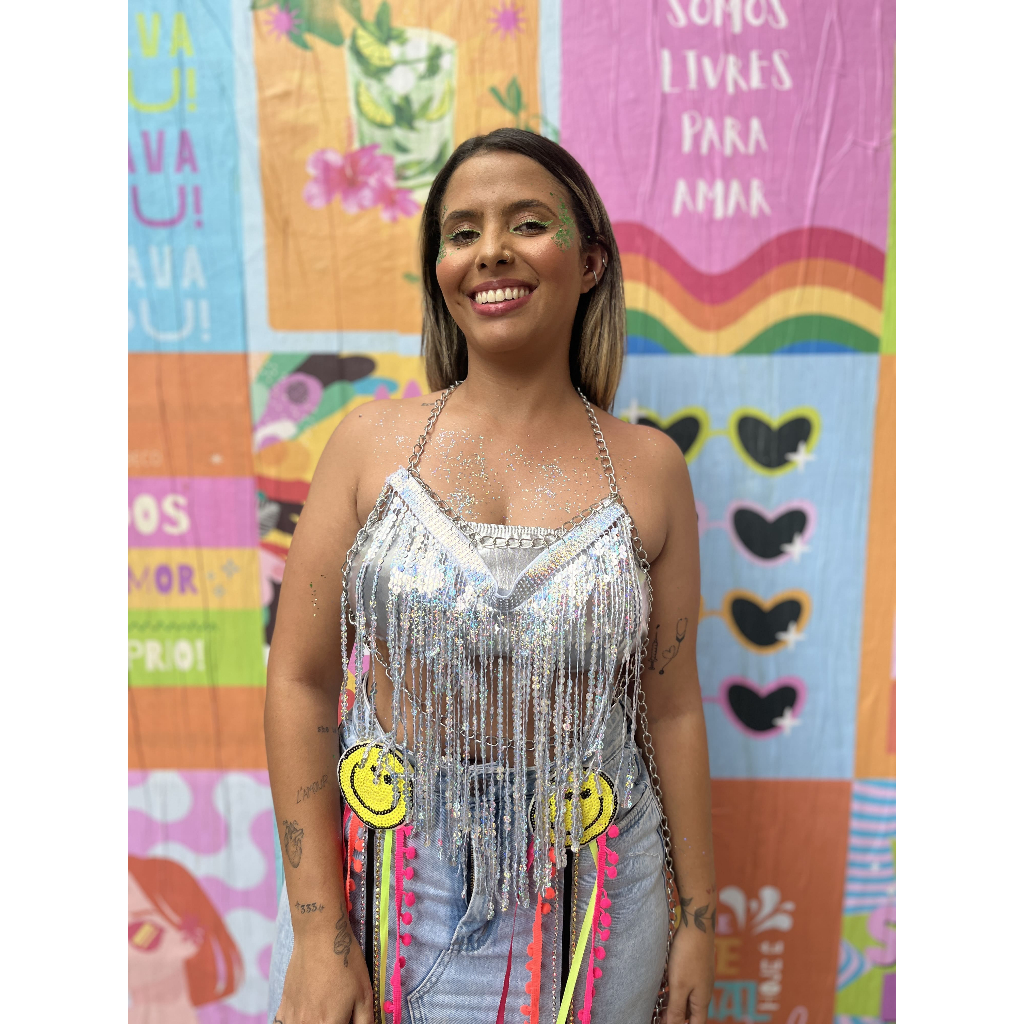 Top Franja Lantejoula - Carnaval 2024 | Shopee Brasil