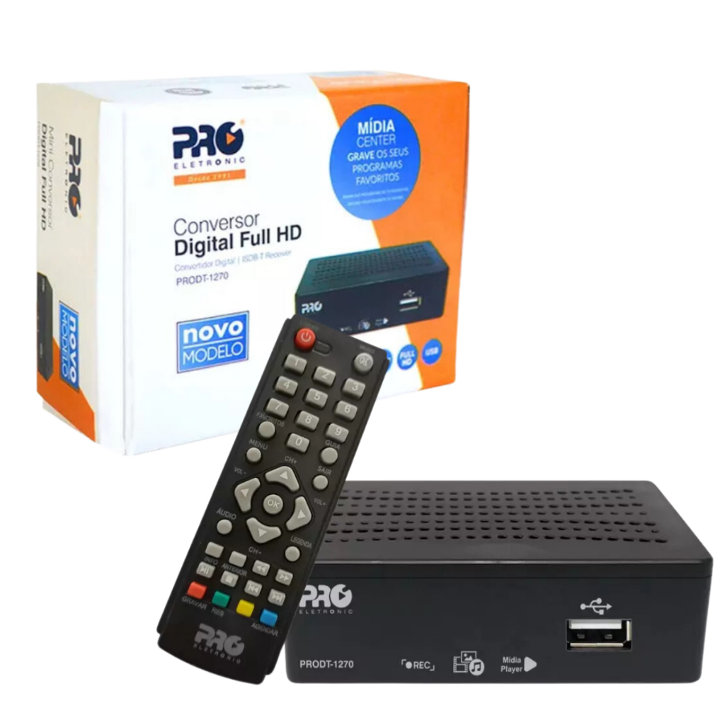 Conversor Digital TV antiga tubo Full HD Gravador | Shopee Brasil