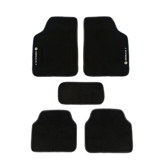 Jogo Tapete De Carpete kit Automotivo Renault Preto 5 Peças Kwid