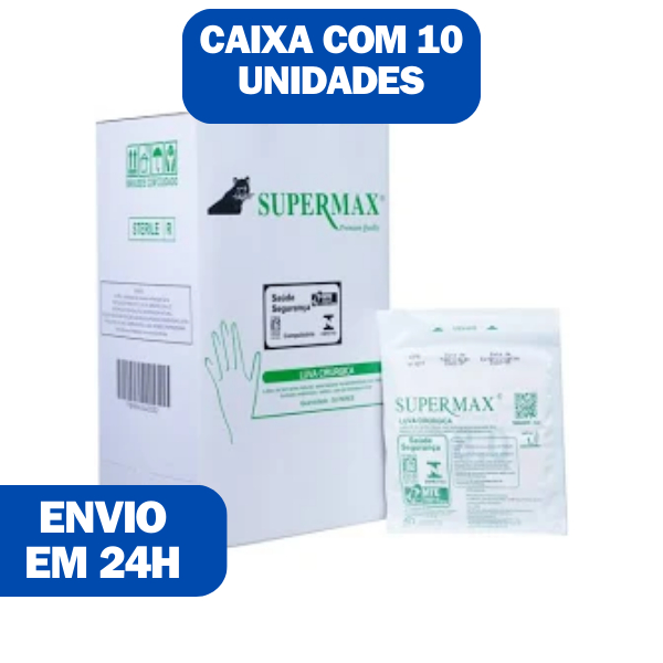 Luva Cirúrgica Estéril Latex Free Sem Pó Sensitouch - 20 pares