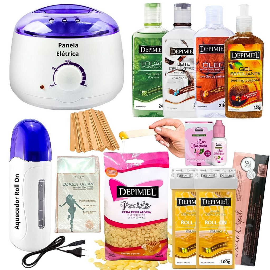Depilação Kit Depimiel Kit Depimiel Creme Depilatório Corporal