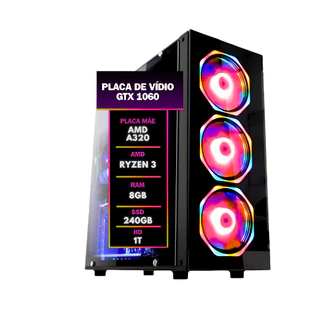 Computador Gamer Bestpc Ryzen 3 8gb Ram Ssd240 Gtx1060 Hd1t