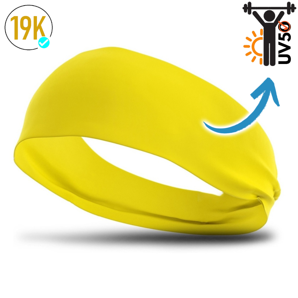 Headband Arco de Cabelo Bandana Faixa Touca Unissex Testa Esporte Seca Suor Tênis Corrida Basquete Ciclismo - 19K