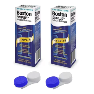 2 Boston Simplus 120ml Solução Multiação P/ Lentes Rígidas