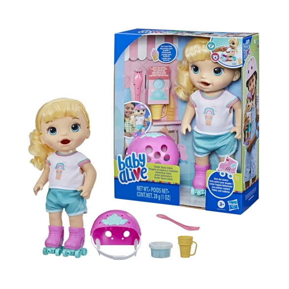 BONECA BABY ALIVE APRENDENDO A ANDAR DE PATINS LOIRA F5354 ORIGINAL