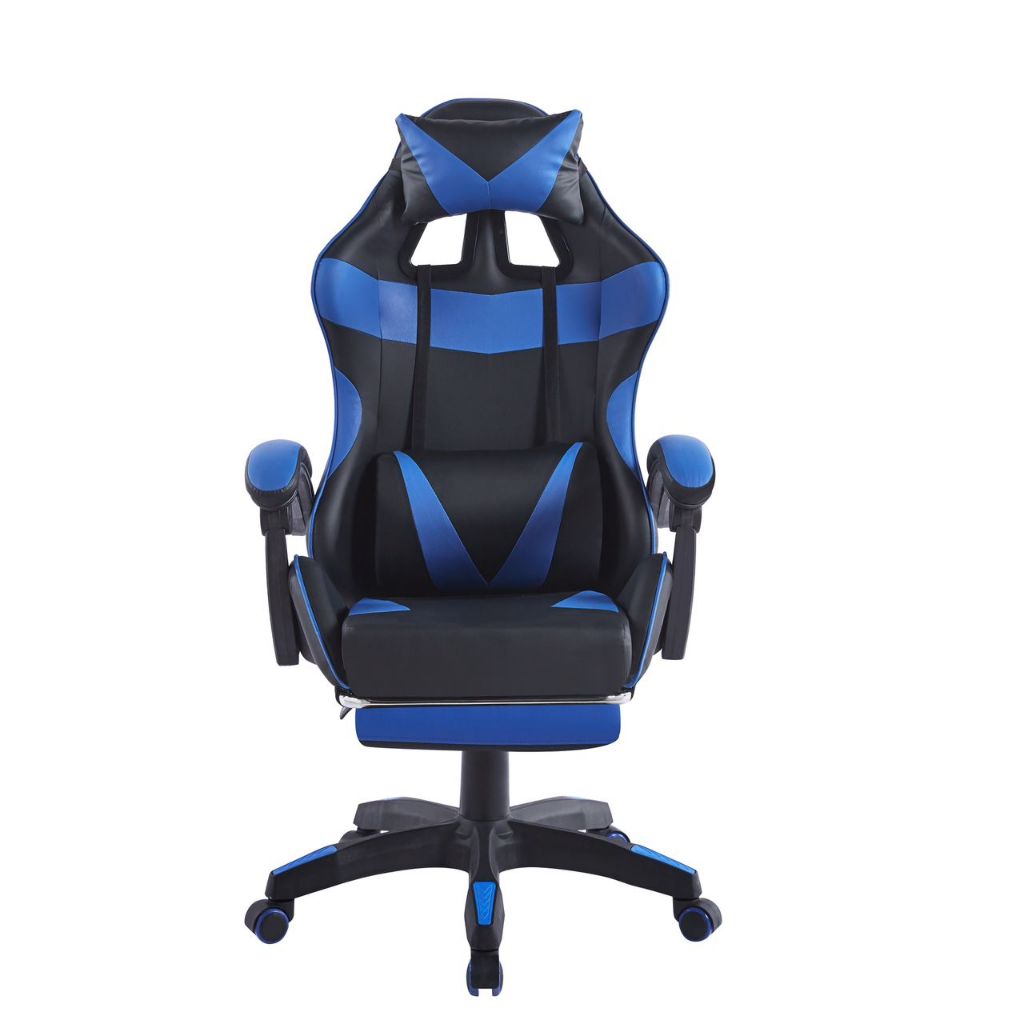 Cadeira Pc Gamer Giratória Ergonômica Couro Com Descanso