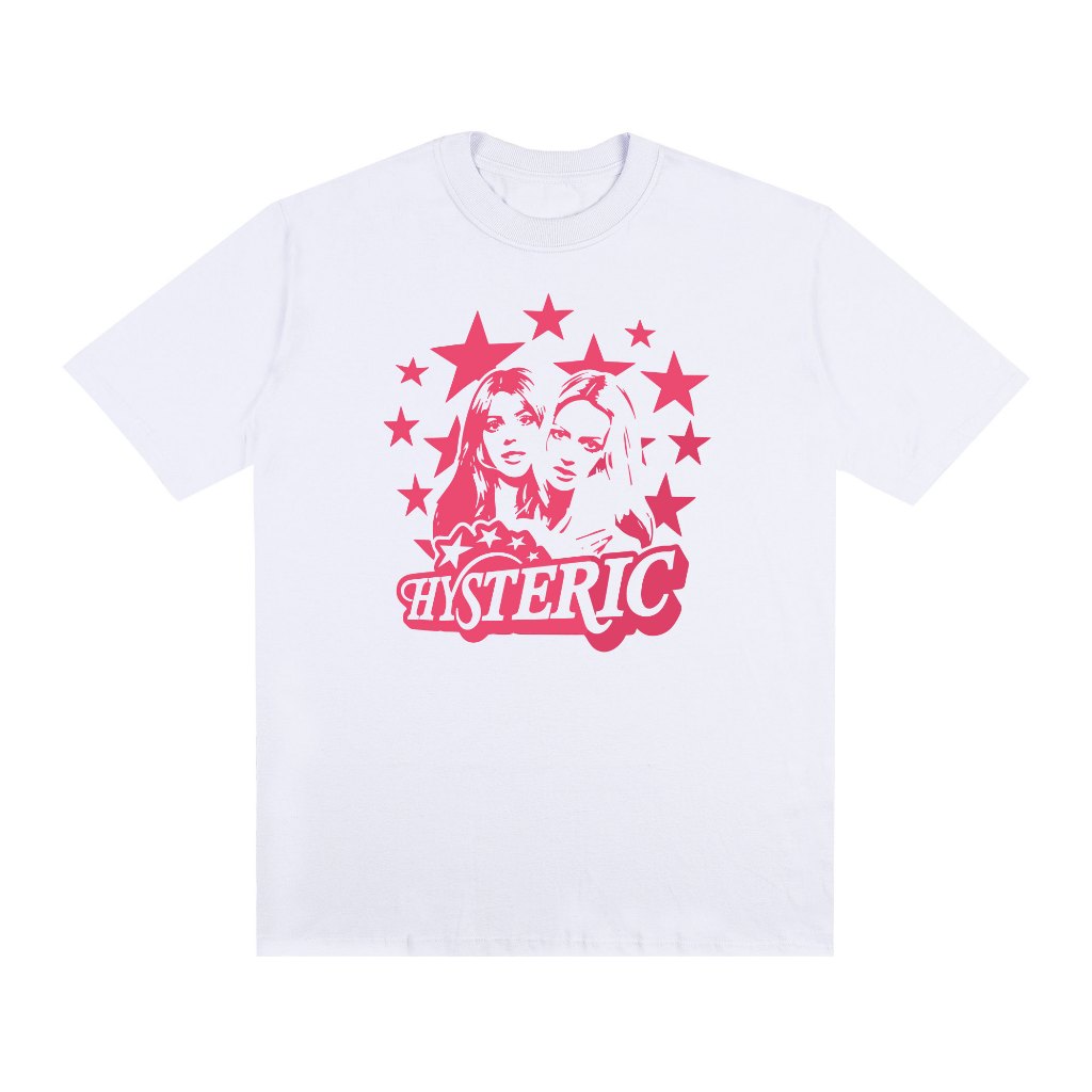 Camiseta Manga Curta Estampada Hysteric Girls 100% Algodão Unissex