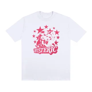 Camiseta Manga Curta Estampada Hysteric Girls 100% Algodão Unissex