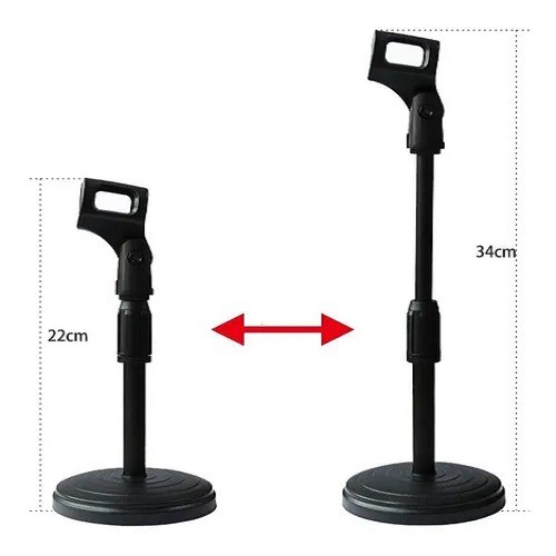 Pedestal Suporte Microfone De Mesa Rádio Tripé Studio Pronta Entrega