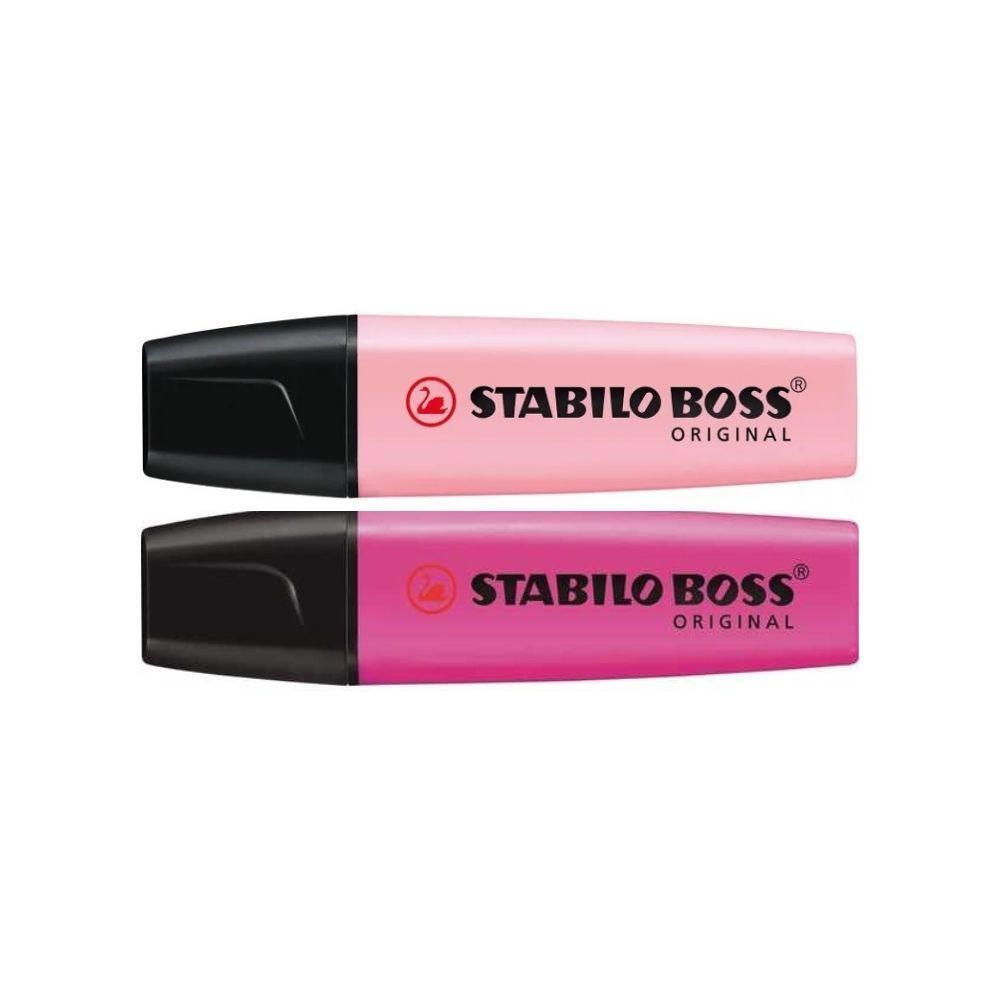 Kit Stabilo Boss Original 2 Cores Rosa Pastel e Rosa Escuro | Shopee Brasil