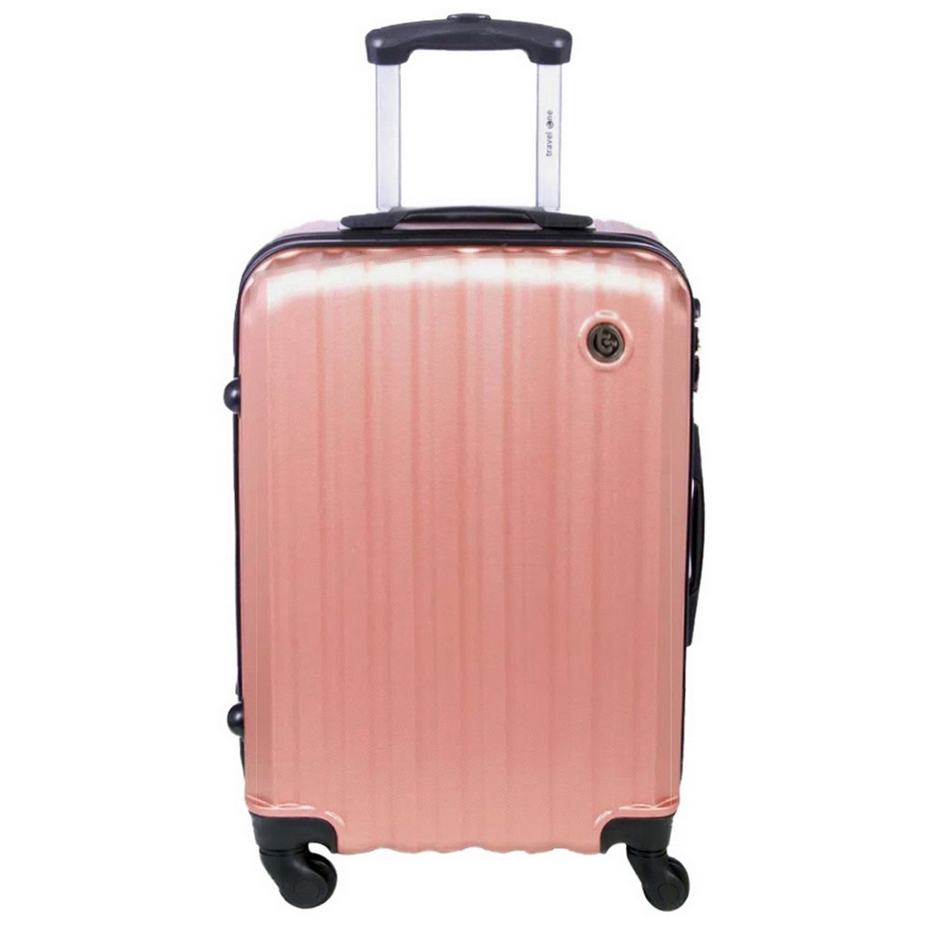 Mala De Viagem Média ABS 360 To Go Rosé Feminina Cadeado Fixo 4 ...