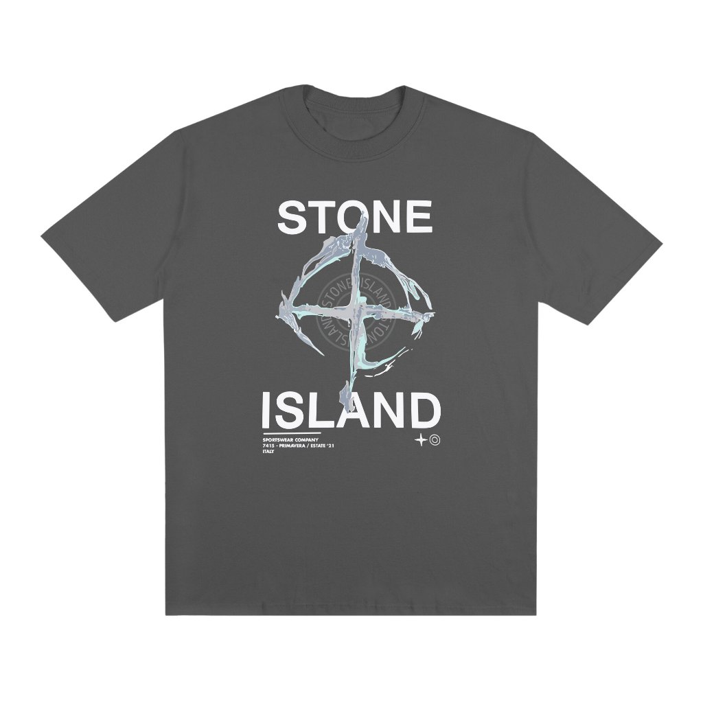 Camiseta Basic Streetwear 100% Algodão Camisa Manga Curta Estampada Stone Compas