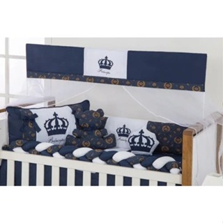 KIT DE BERÇO COROA URSO BARATO 5 PEÇAS