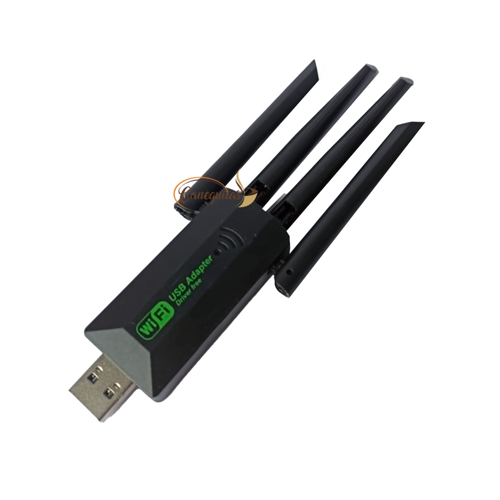 Adaptador Wifii 4 Antenas wireless dual band 2,4g e 5g 1300mbps alta velocidade usb 3.0 pentesting ultra rápido