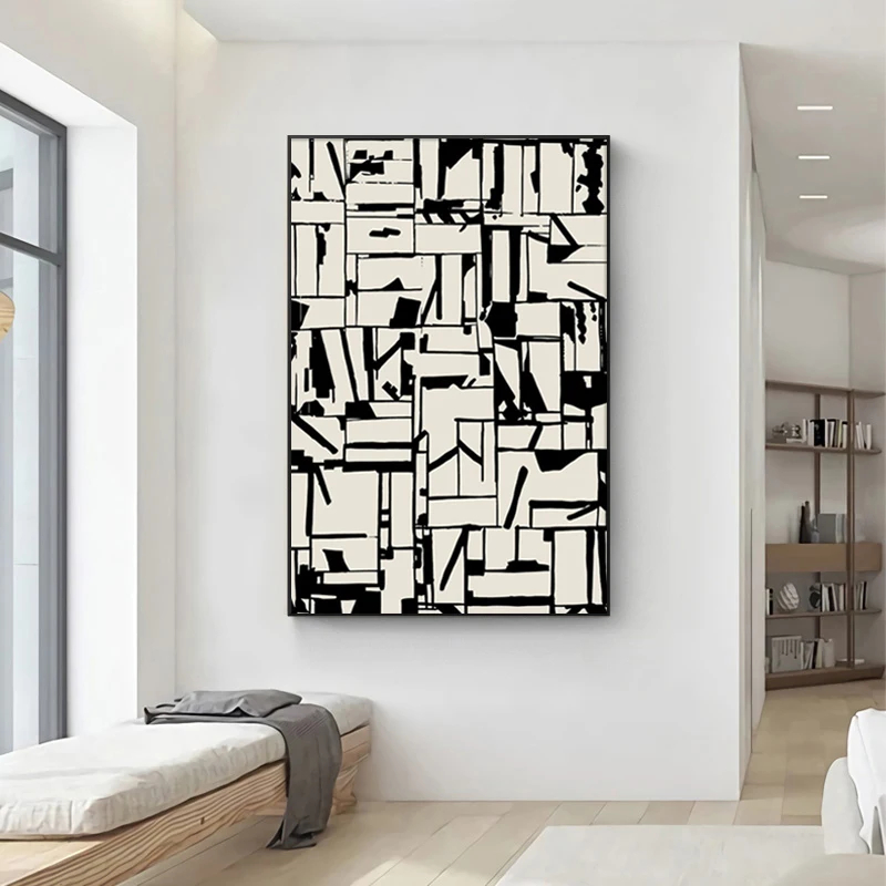 Quadros decorativos moderno preto e branco impressão arte decoração para casa sala de estar interior 40x60
