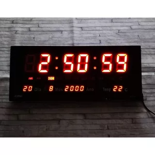 Relógio de Parede Digital LED Termometro Calendario p/ Academia Hospital Casa Escritório