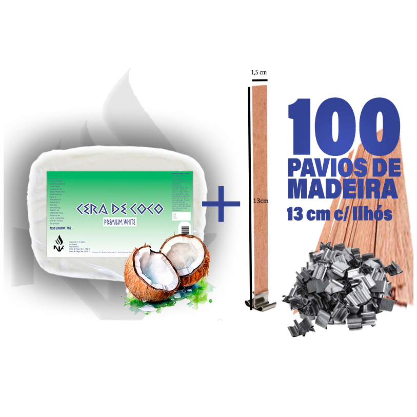 Pavios De Madeira Para Velas Artesanais 13 Cm (20 Unid)