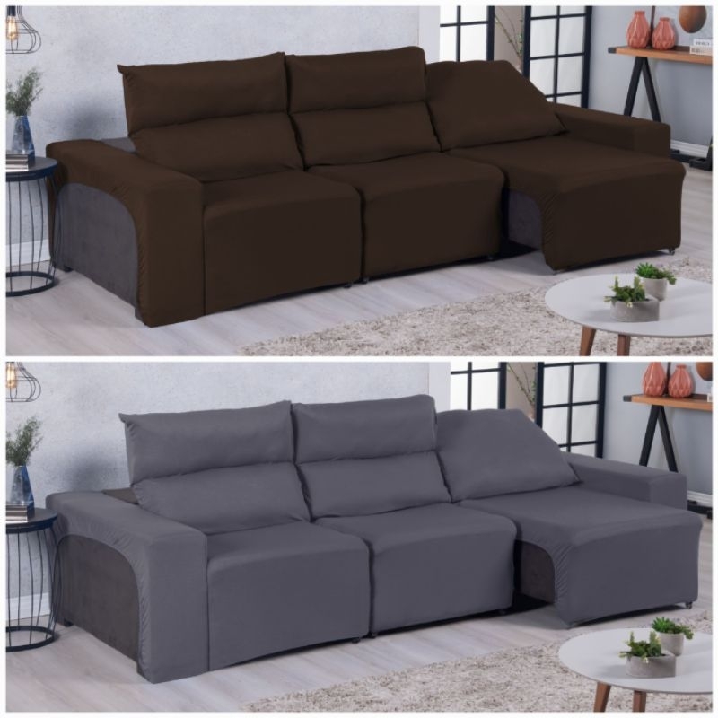 Kit Capa Protetora Sofá Retrátil 3 Lugares Luxo Soft Barato