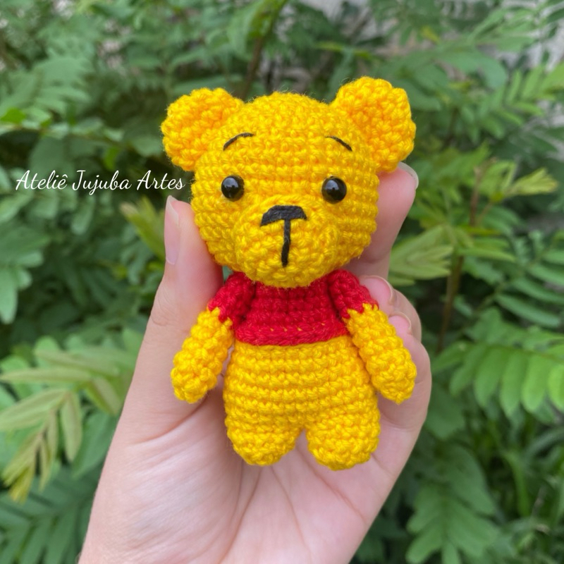 Chaveiro Ursinho Pooh Amigurumi