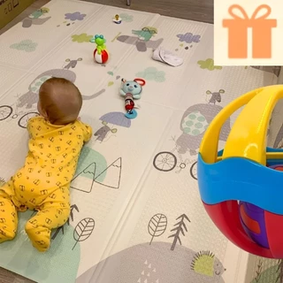 Tapete Infantil Grande 2mx1,5m Tatame Térmico de Atividades Impermeável Antiderrapante Dupla Face p/ Bebês Crianças Frio Calor