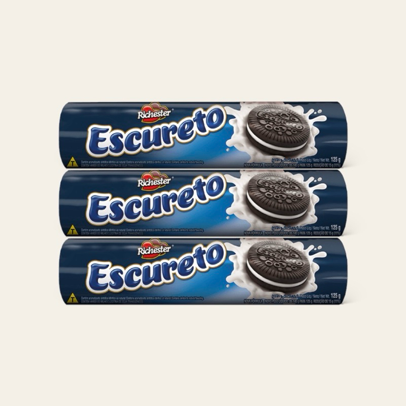 Kit 12 Biscoito Recheado Amori Richester Sabores 125g cada | Shopee Brasil