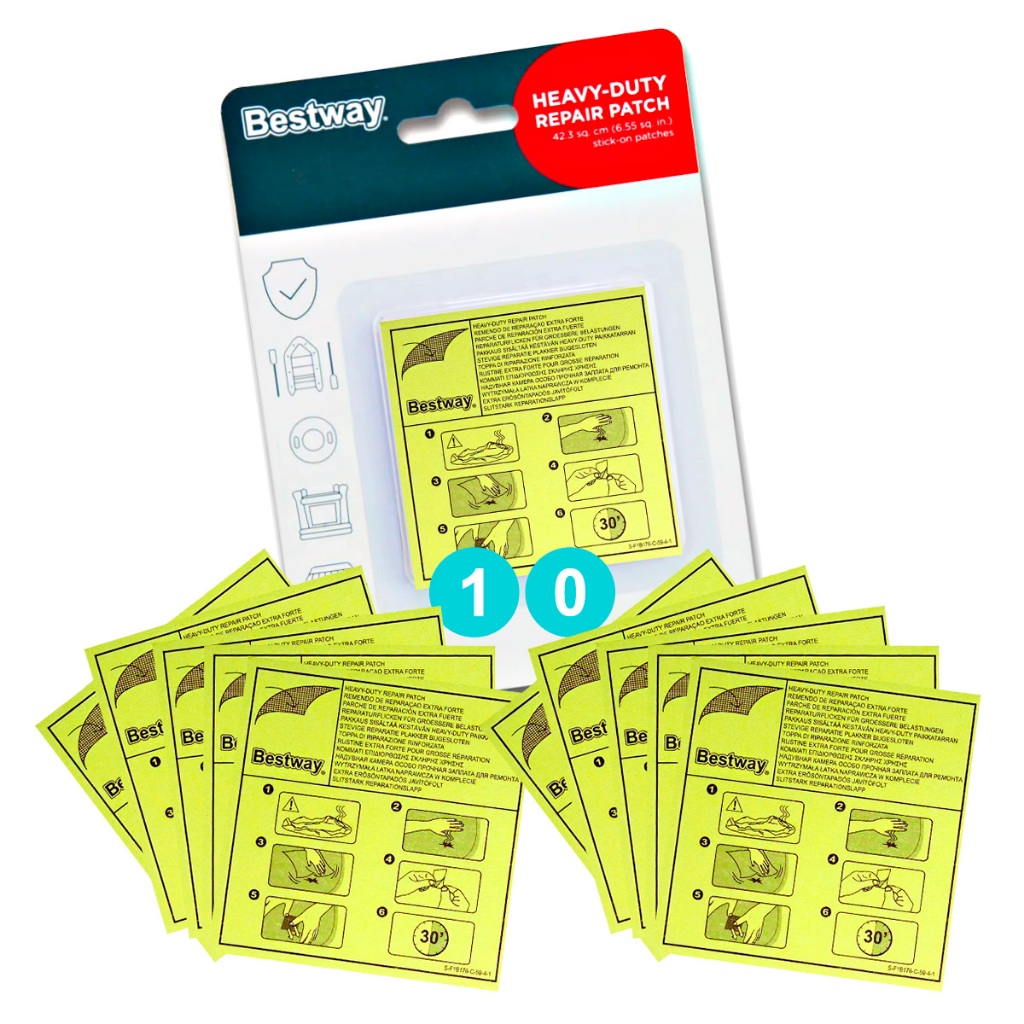 Kit 10 Reparo remendo para Piscina inflável boia bola adesivos Bestway 10 unidades