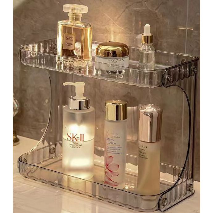 Organizador Prateleira Diamante Acrílico Porta Maquiagem Beleza linhas