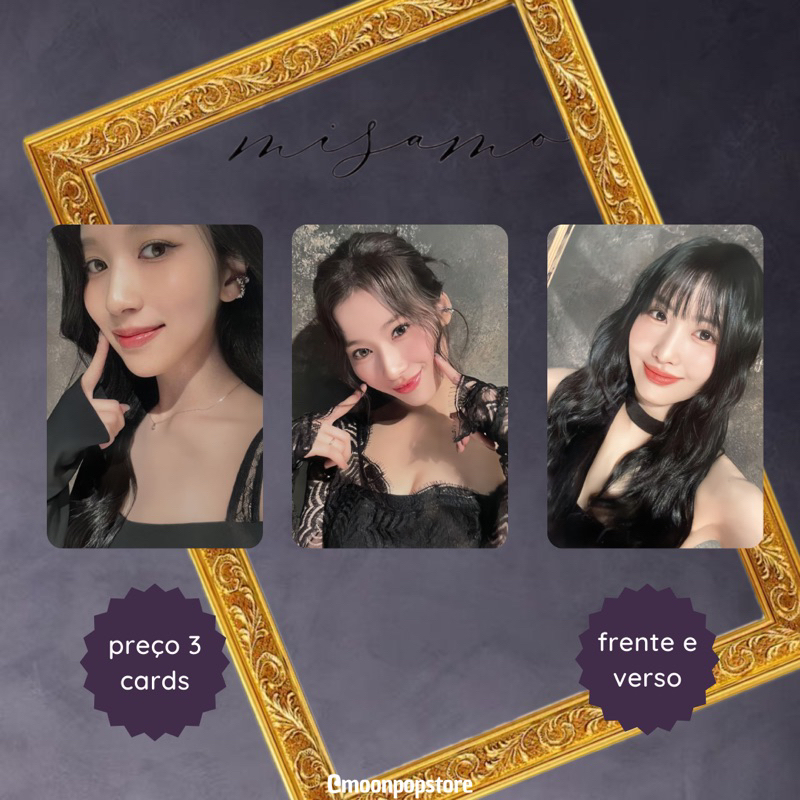 3 Photocards Kpop Twice Misamo Masterpiece- Fanmade frente e verso