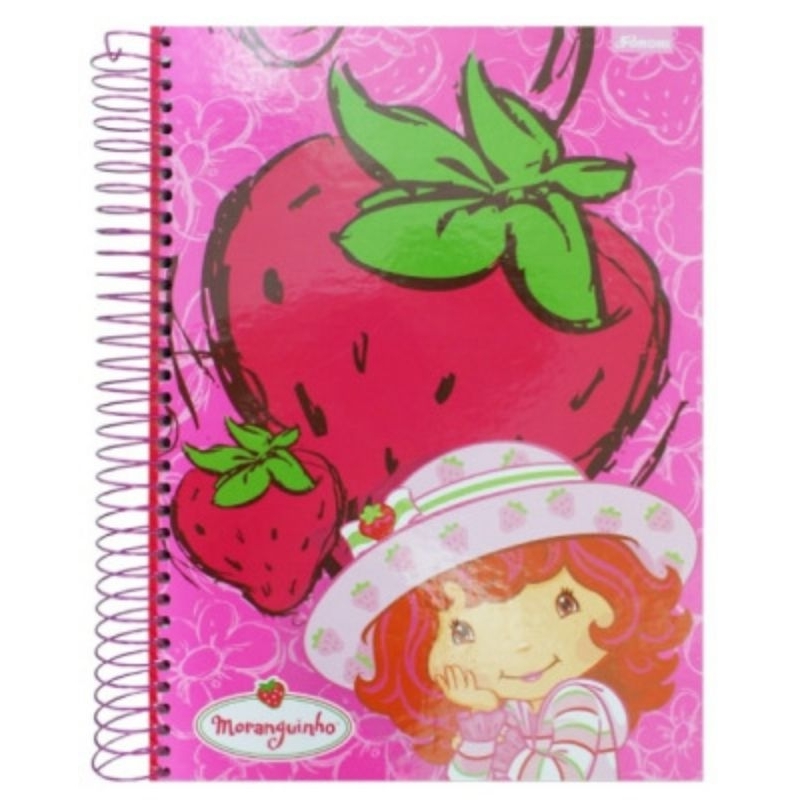 Caderno Moranguinho 12 Matérias com Cheiro de Morango - Foroni