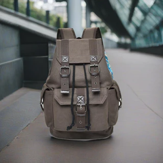 Mochila Masculina Feminina Lona Reforçada Resistente Impermeável Cabe Notebook Vintage Moderna Escolar Trabalho Faculdade Viagem Trilha Promoção