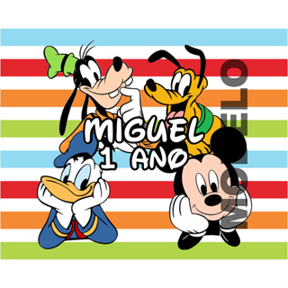16 Adesivos Maletinha Turma do Mickey - Etiqueta e Rótulo Personalizado - Kit Festa - Lembrancinha