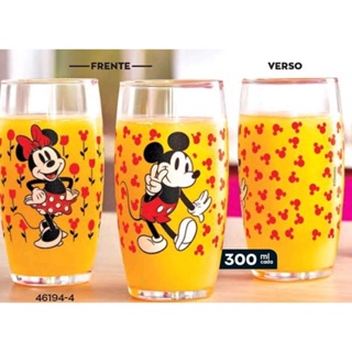 Copo 300 ml cada Disney Mickey ou Minnie em vidro (Avon)
