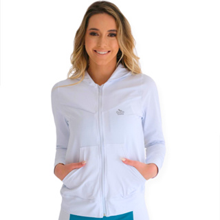 Jaqueta esportiva feminina Blusa de frio academia jaqueta bomber com zíper  e bolsos