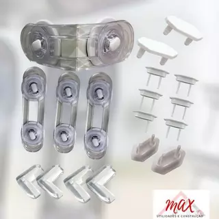 Kit proteção - Trava porta - Protetor de Quina - Protetor tomada em Oferta na Shopee