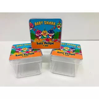 Kit Caixinhas Acrílicas 5x5cm Personalizadas Nome E Idade