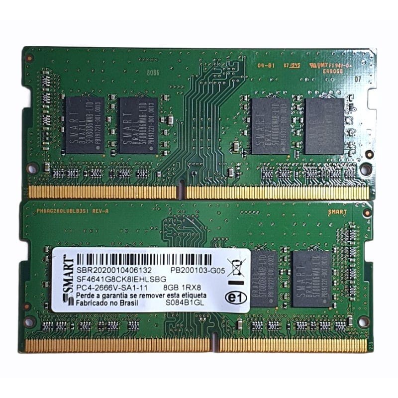 Memória Ram Color Verde DDR4 8gb 1 Smart Sf4641g8ck8iehlsbg | Shopee Brasil