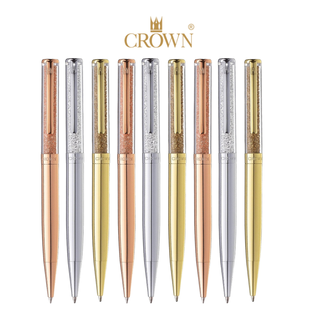 Caneta Esferográfica Crown Diamond Ball Pen (Corpo em Metal) - Tinta ...