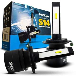 Lâmpada Shocklight Led Automotivo S14 Nano Headlight 3600 Lumens 6000k 32W Encaixe Modelo H7