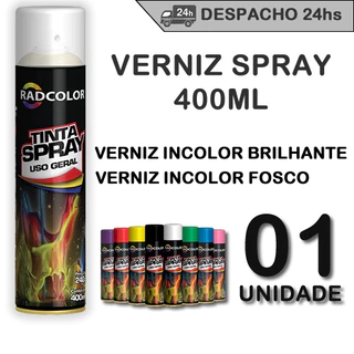 Verniz Spray Acrílico Fosco Ou Brilhante Incolor 400ml Radcolor