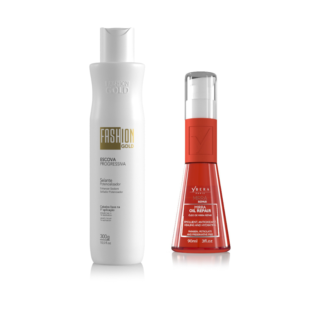 Escova Progressiva Fashion Gold 300g Oleo de Mirra 90ml Shopee Brasil
