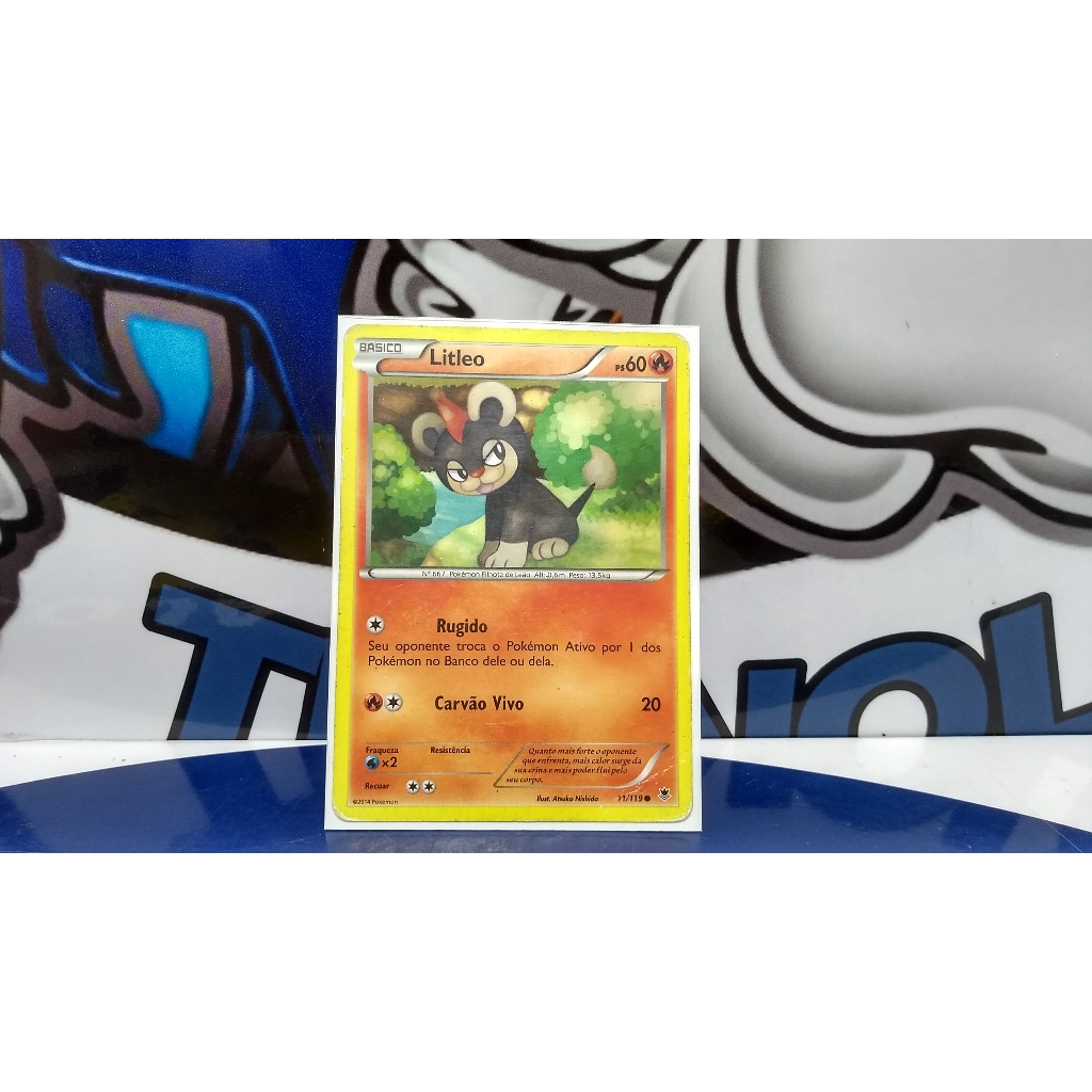 Pokemon - Litleo (11/119) - XY Phantom Forces - Holo reverso | Shopee Brasil