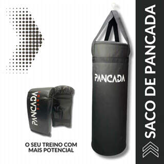 Saco de Pancada 70X100 Pancada Fight + Luva - Preço de Fábrica Boxe